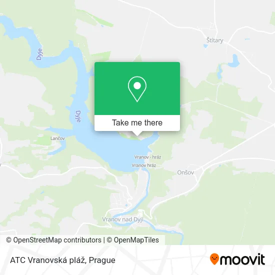 Карта ATC Vranovská pláž
