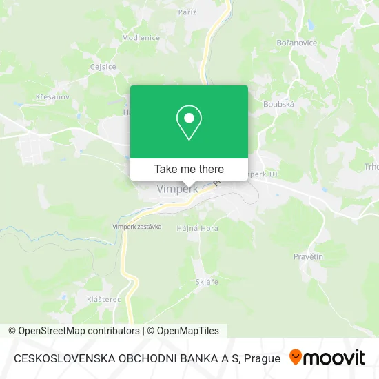 Карта CESKOSLOVENSKA OBCHODNI BANKA A S