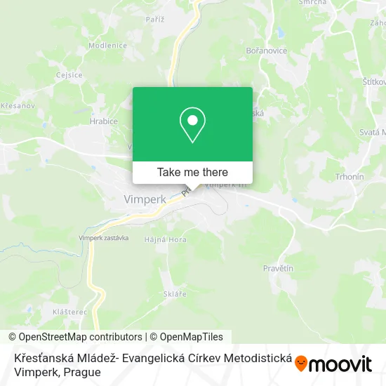 Křesťanská Mládež- Evangelická Církev Metodistická Vimperk map