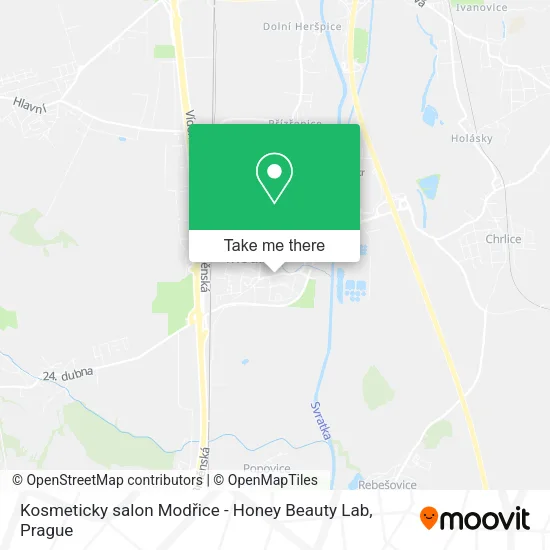 Карта Kosmeticky salon Modřice - Honey Beauty Lab