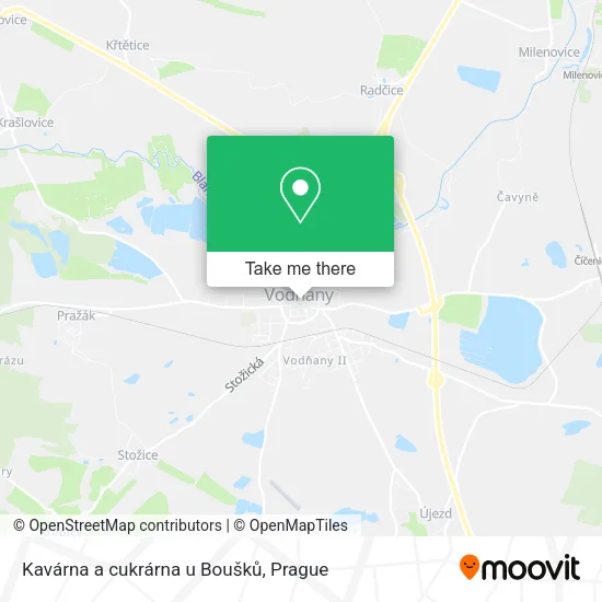 Карта Kavárna a cukrárna u Boušků