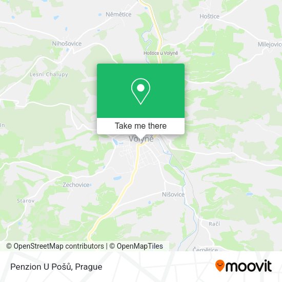Карта Penzion U Pošů