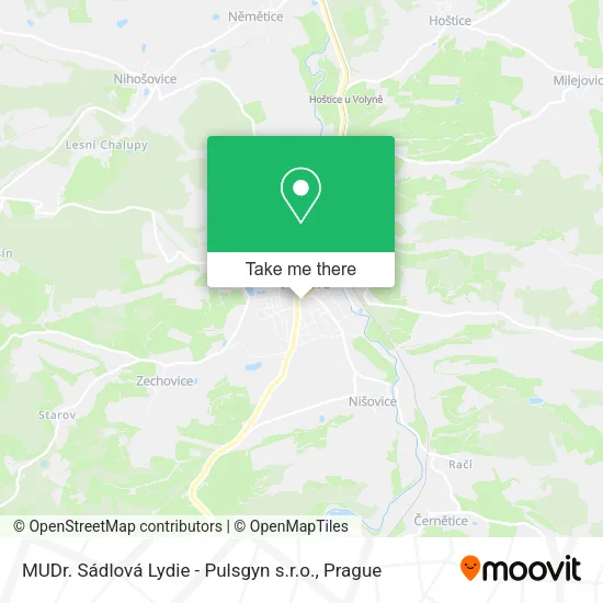 Карта MUDr. Sádlová Lydie - Pulsgyn s.r.o.