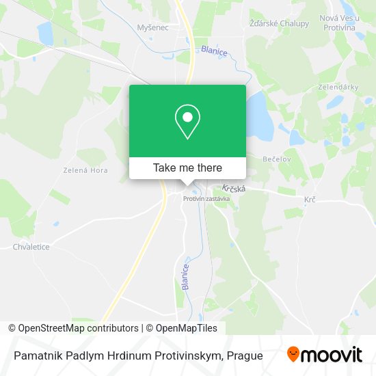 Карта Pamatnik Padlym Hrdinum Protivinskym