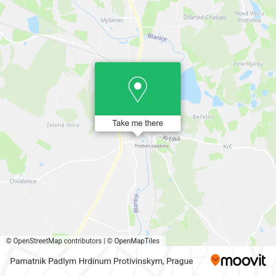 Карта Pamatnik Padlym Hrdinum Protivinskym