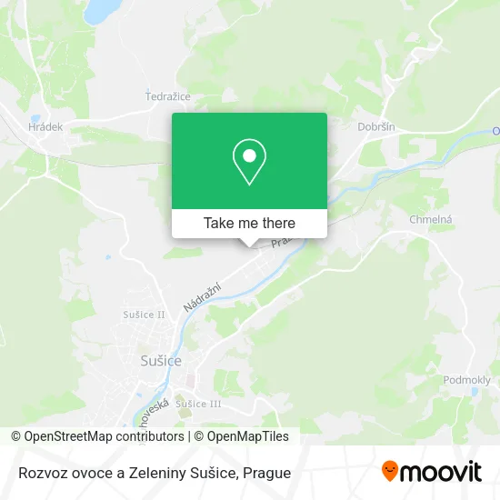 Карта Rozvoz ovoce a Zeleniny Sušice