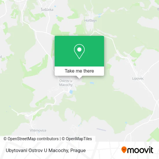 Карта Ubytovani Ostrov U Macochy