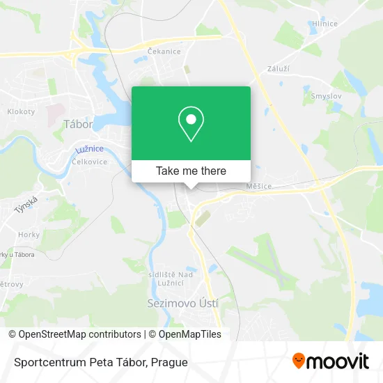 Карта Sportcentrum Peta Tábor