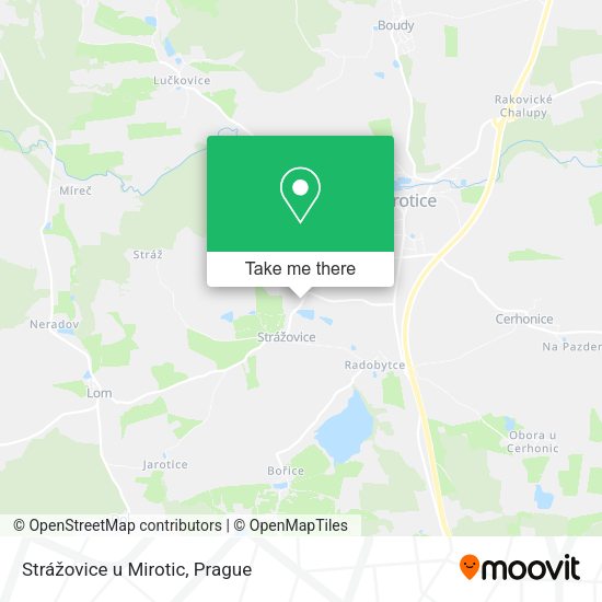 Карта Strážovice u Mirotic