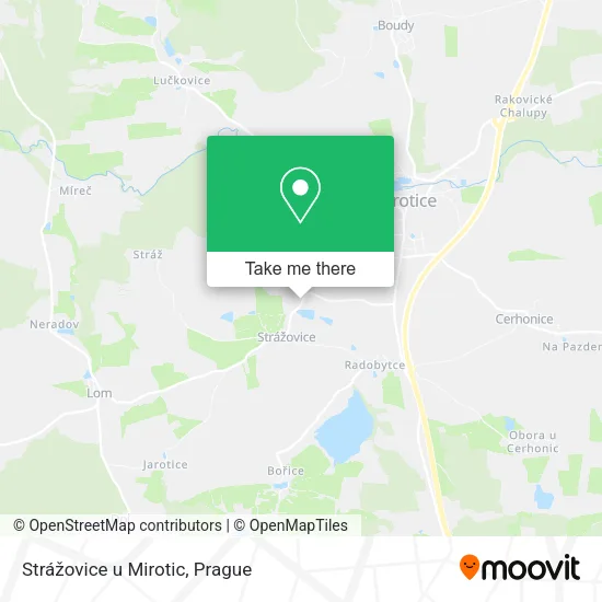 Карта Strážovice u Mirotic