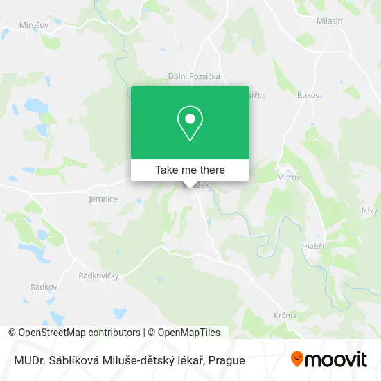 Карта MUDr. Sáblíková Miluše-dětský lékař
