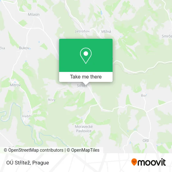 Карта OÚ Střítež