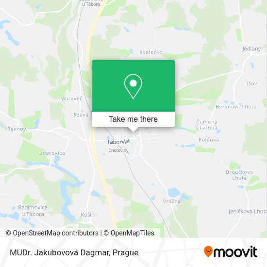 Карта MUDr. Jakubovová Dagmar