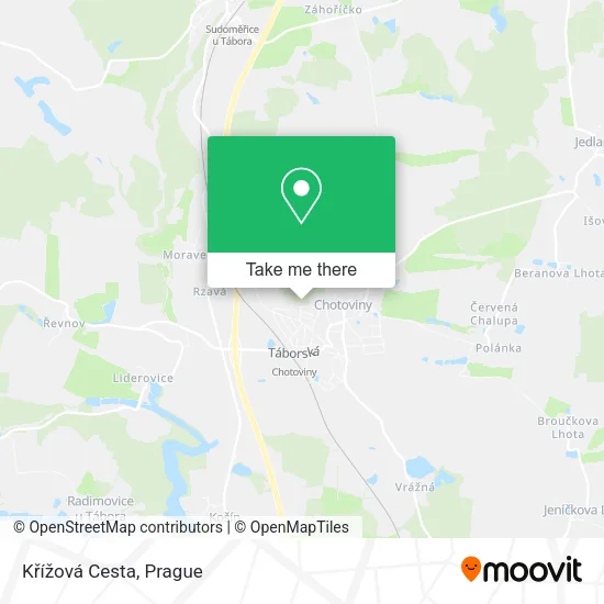 Křížová Cesta map