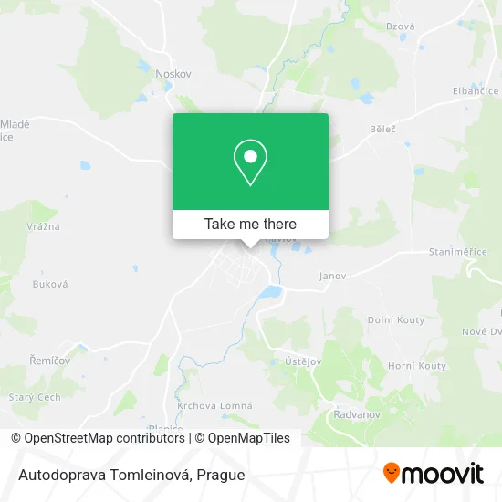 Карта Autodoprava Tomleinová