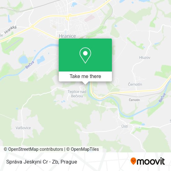 Карта Správa Jeskyni Cr - Zb