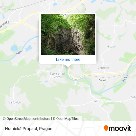 Карта Hranická Propast