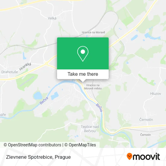 Карта Zlevnene Spotrebice