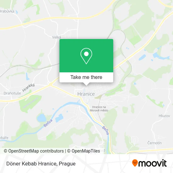 Карта Döner Kebab Hranice