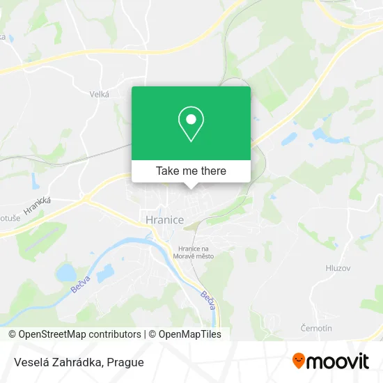 Карта Veselá Zahrádka