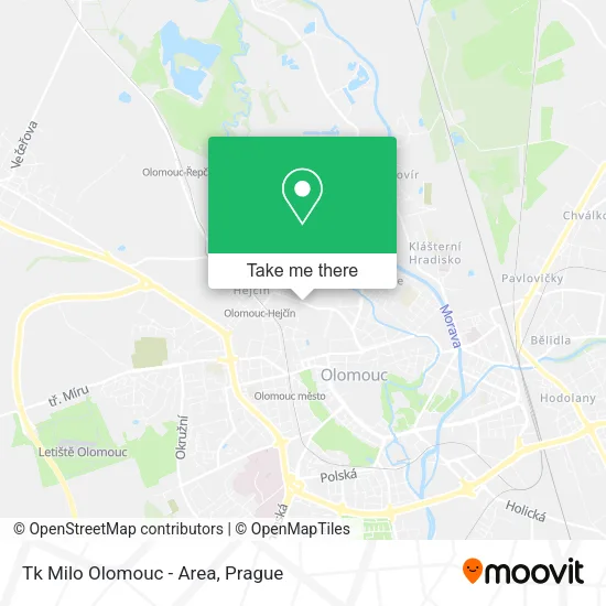 Карта Tk Milo Olomouc - Area