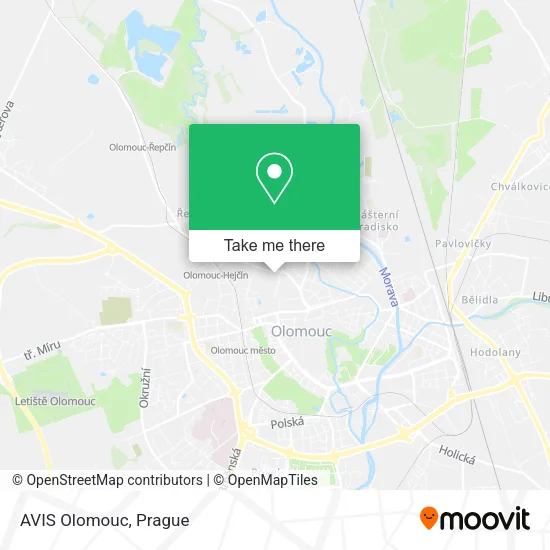 Карта AVIS Olomouc