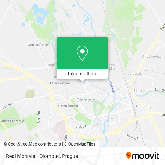 Карта Real Moravia - Olomouc