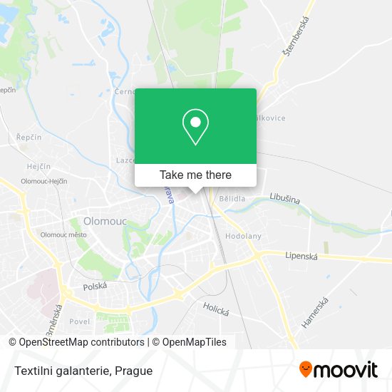 Карта Textilni galanterie