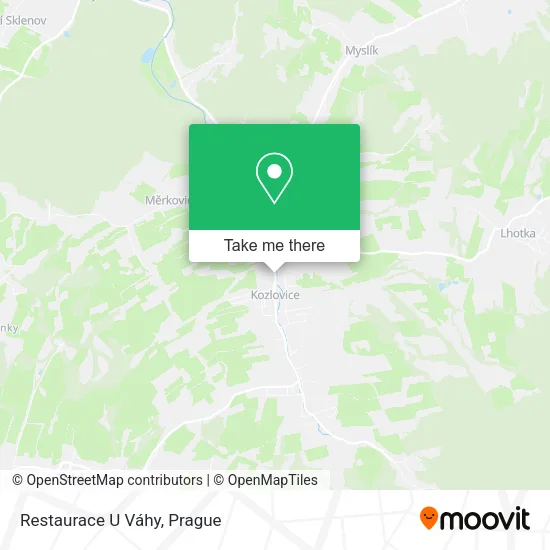 Карта Restaurace U Váhy
