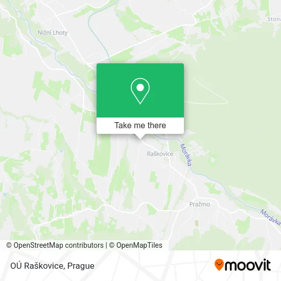 Карта OÚ Raškovice