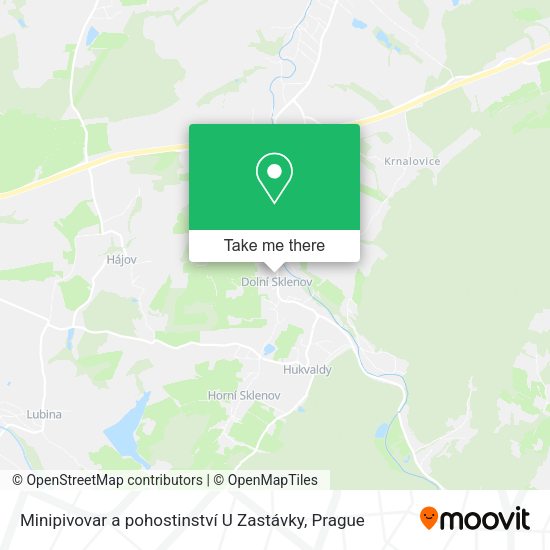 Карта Minipivovar a pohostinství U Zastávky