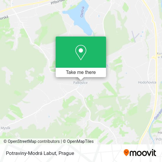 Карта Potraviny-Modrá Labut
