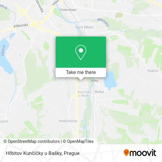 Карта Hřbitov Kunčičky u Bašky