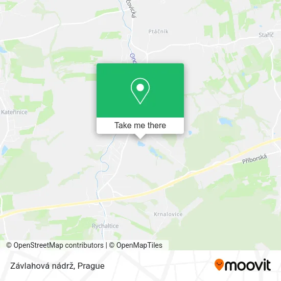 Карта Závlahová nádrž