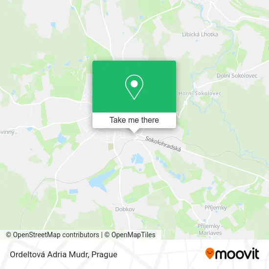 Карта Ordeltová Adria Mudr