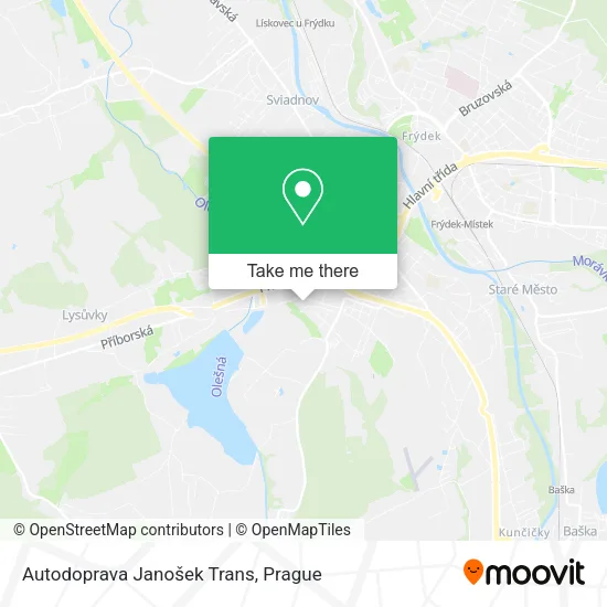 Карта Autodoprava Janošek Trans
