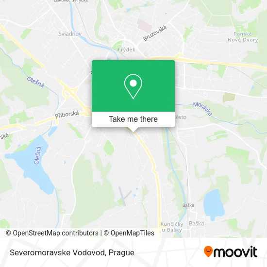 Severomoravske Vodovod map