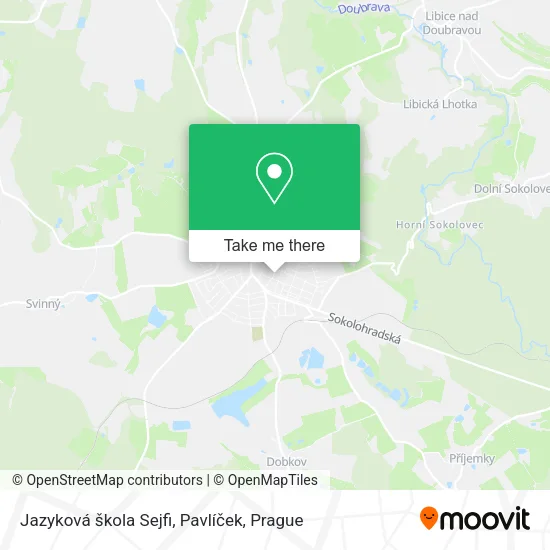 Карта Jazyková škola Sejfi, Pavlíček