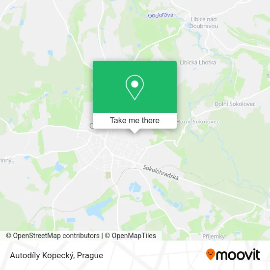 Карта Autodíly Kopecký