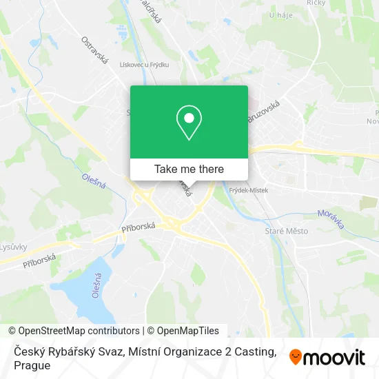 Карта Český Rybářský Svaz, Místní Organizace 2 Casting