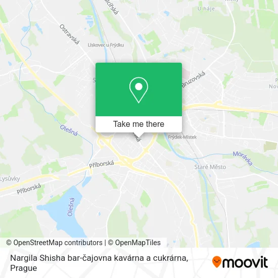 Карта Nargila Shisha bar-čajovna kavárna a cukrárna