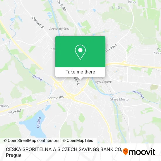 Карта CESKA SPORITELNA A S CZECH SAVINGS BANK CO
