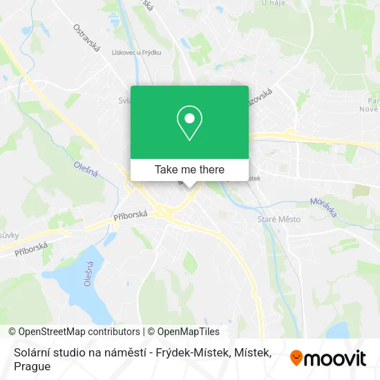 Solární studio na náměstí - Frýdek-Místek, Místek map