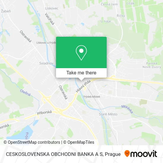 Карта CESKOSLOVENSKA OBCHODNI BANKA A S