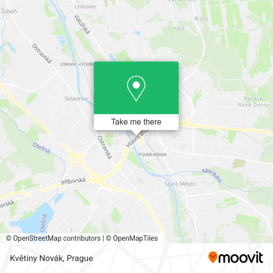 Květiny Novák map