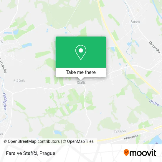 Fara ve Staříči map