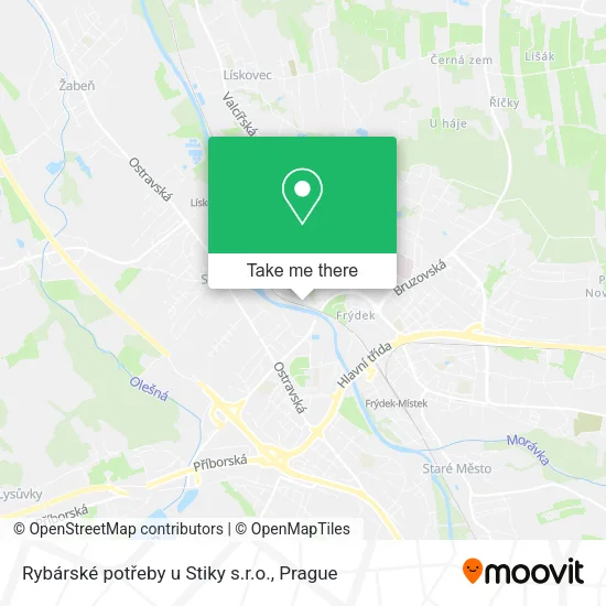 Карта Rybárské potřeby u Stiky s.r.o.