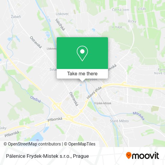 Карта Pálenice Frydek-Mistek s.r.o.