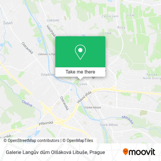 Карта Galerie Langův dům Olšáková Libuše