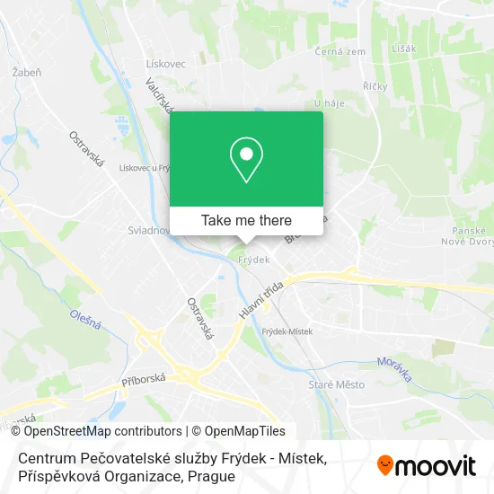 Centrum Pečovatelské služby Frýdek - Místek, Příspěvková Organizace map
